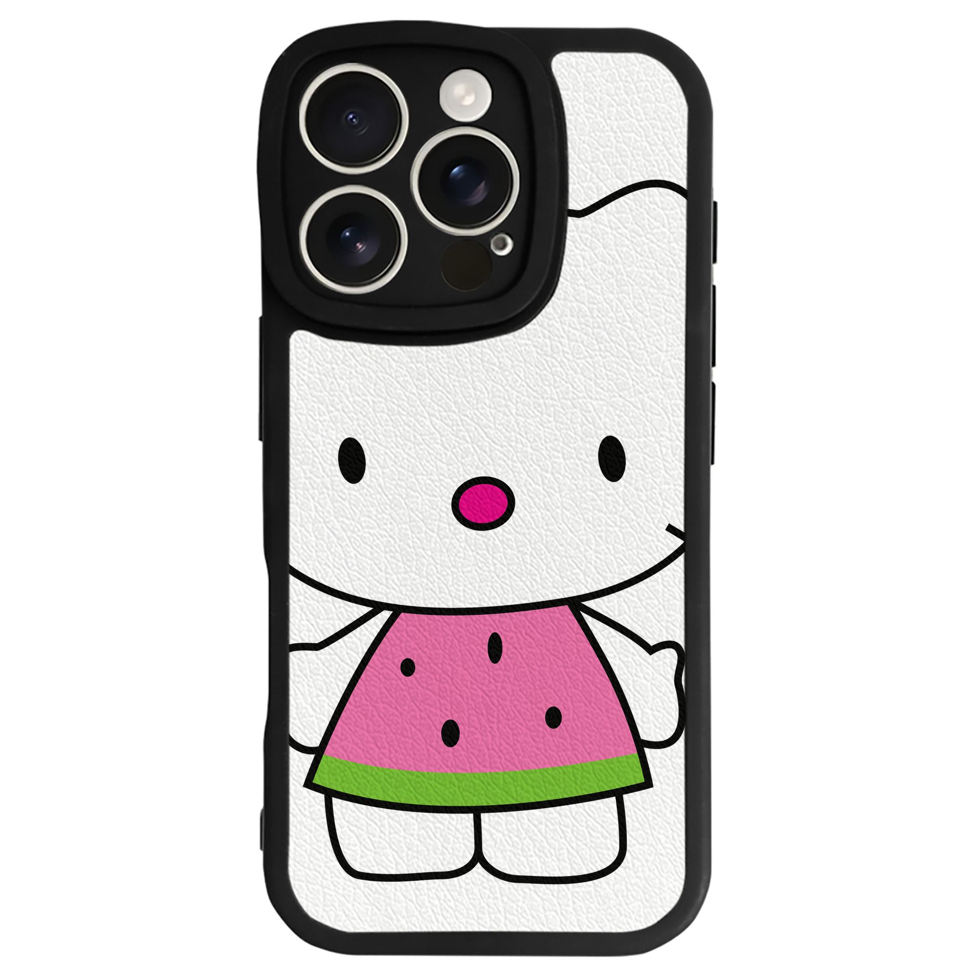 （画像用） Hello Kitty ハローキティ 【iPhone 16シリーズ対応】シリコンスマホケース（レザー調） 材質：シリコン